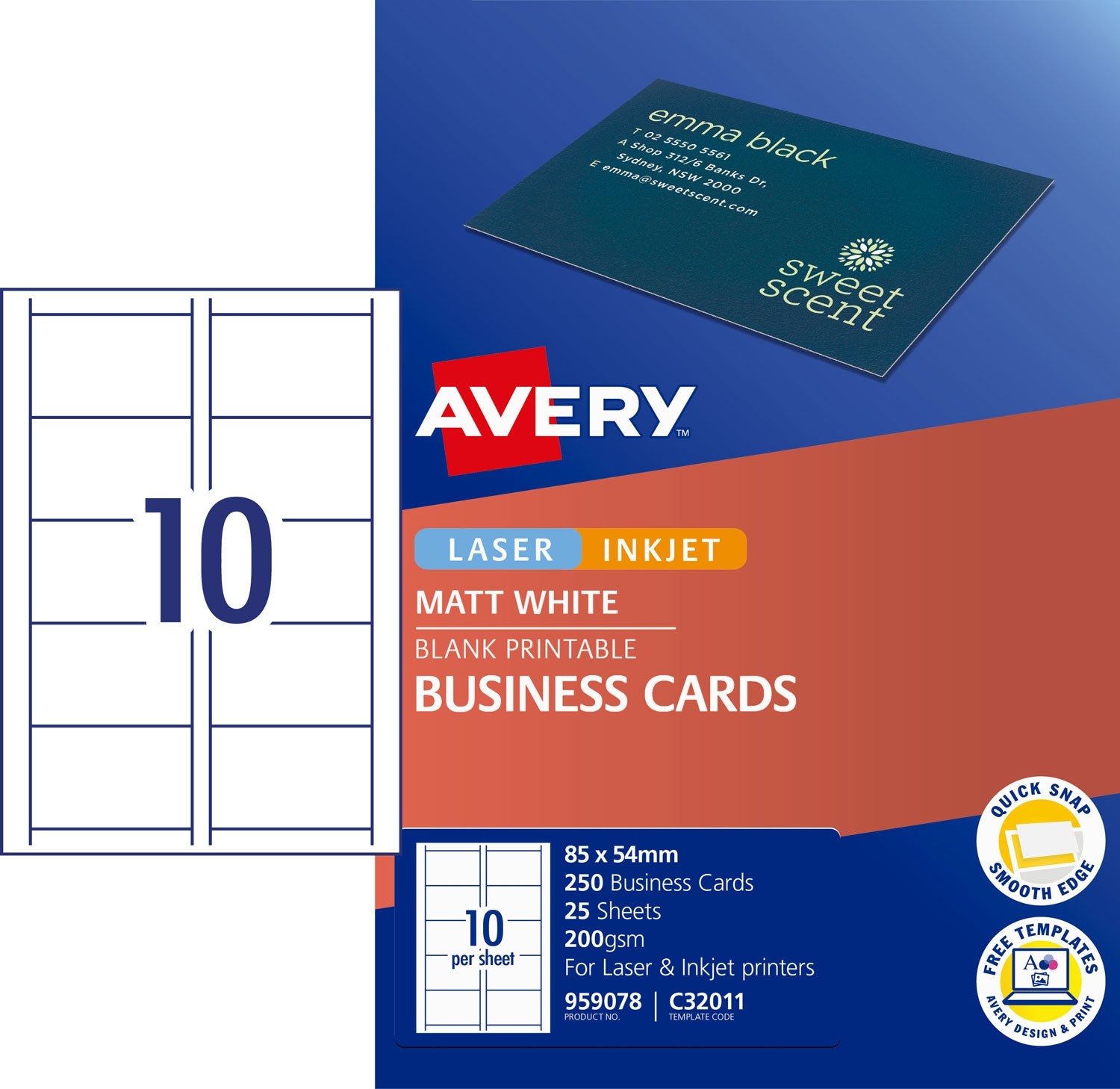 Avery online business card template